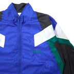 Adidas 90s Nylon Jacket Track Jacket F180 Blue Trefoil Logo Silver Tag Big Size