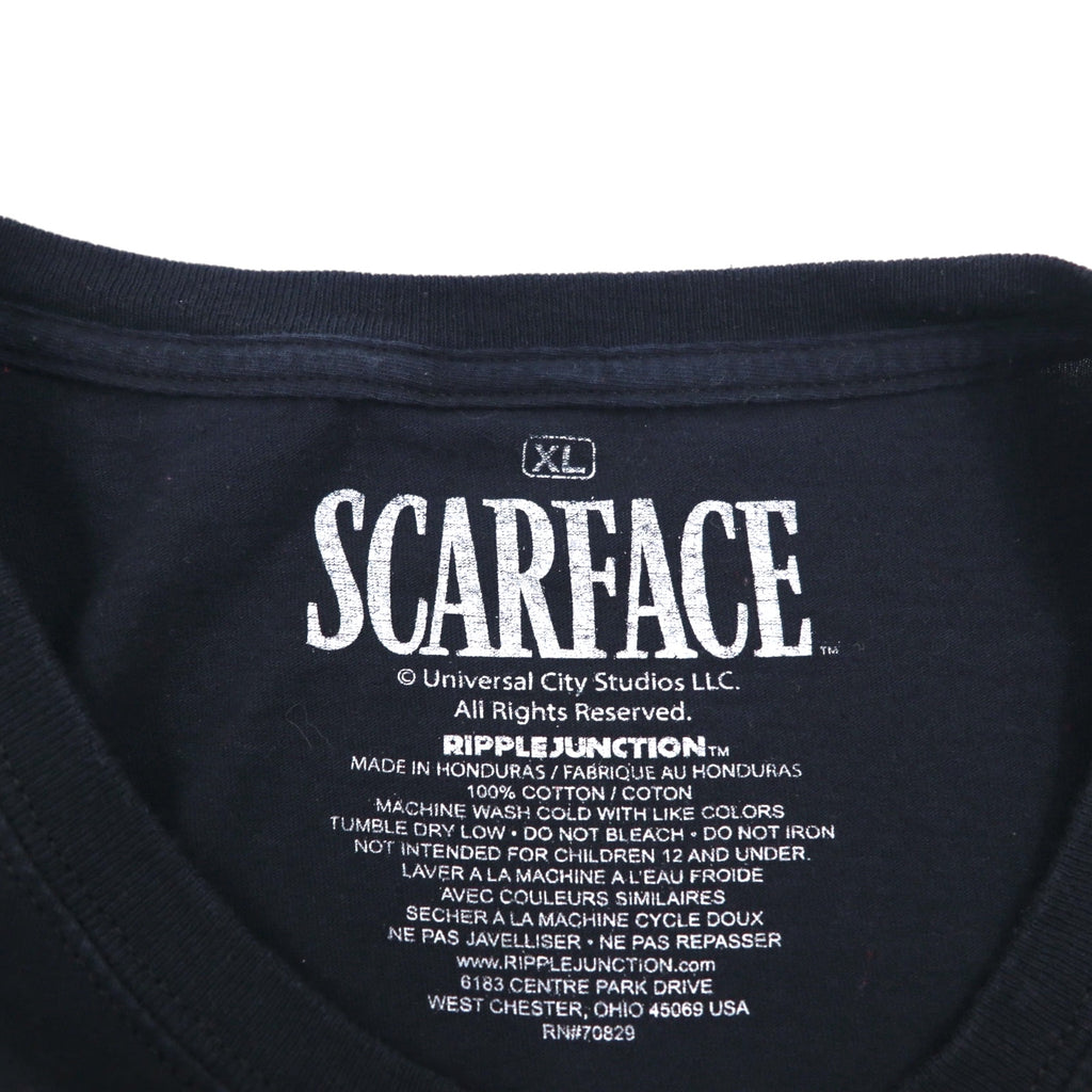 SCARFACE スカーフェイス ムービー 映画 Tシャツ XL ブラック コットン アルパチーノ RIPPLE JUNCTION ホンジュラス製