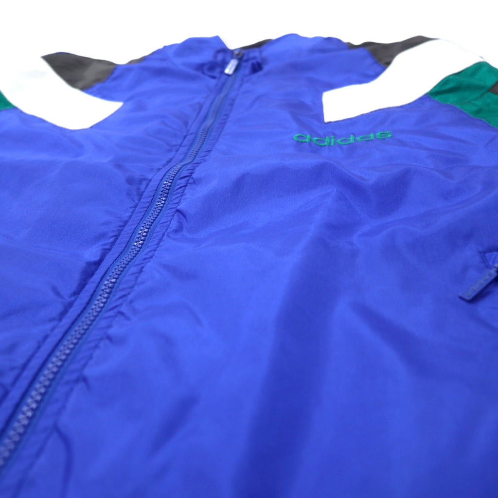 Adidas 90s Nylon Jacket Track Jacket F180 Blue Trefoil Logo Silver Tag Big Size