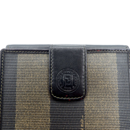 FENDI コンパクトウォレット 2つ折り財布 ペカン柄 レザー PVC オールド 2251-01695-078 イタリア製