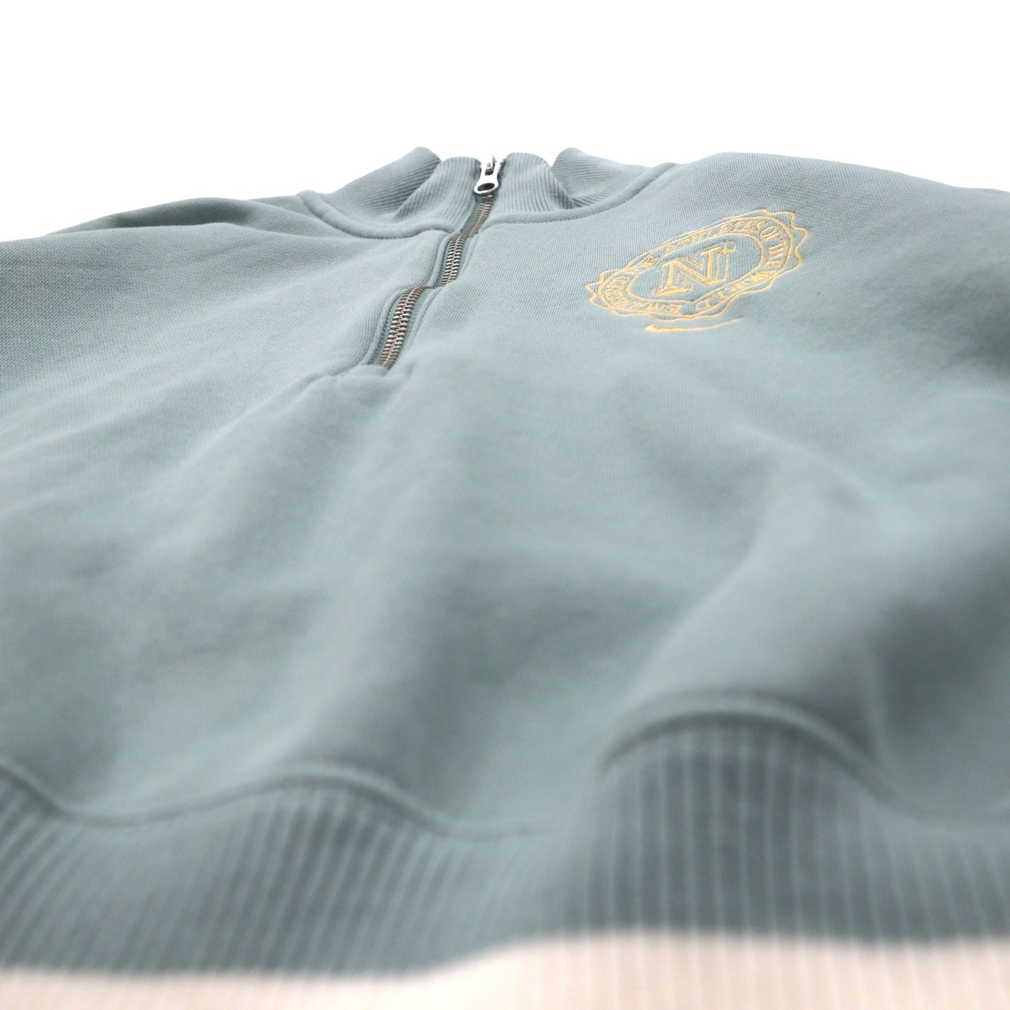 NIKE ショート丈 クロップド ハーフジップスウェット S グレー コットン 刺繍 Sportswear Phoenix fleece heritage oversized FJ1819-013