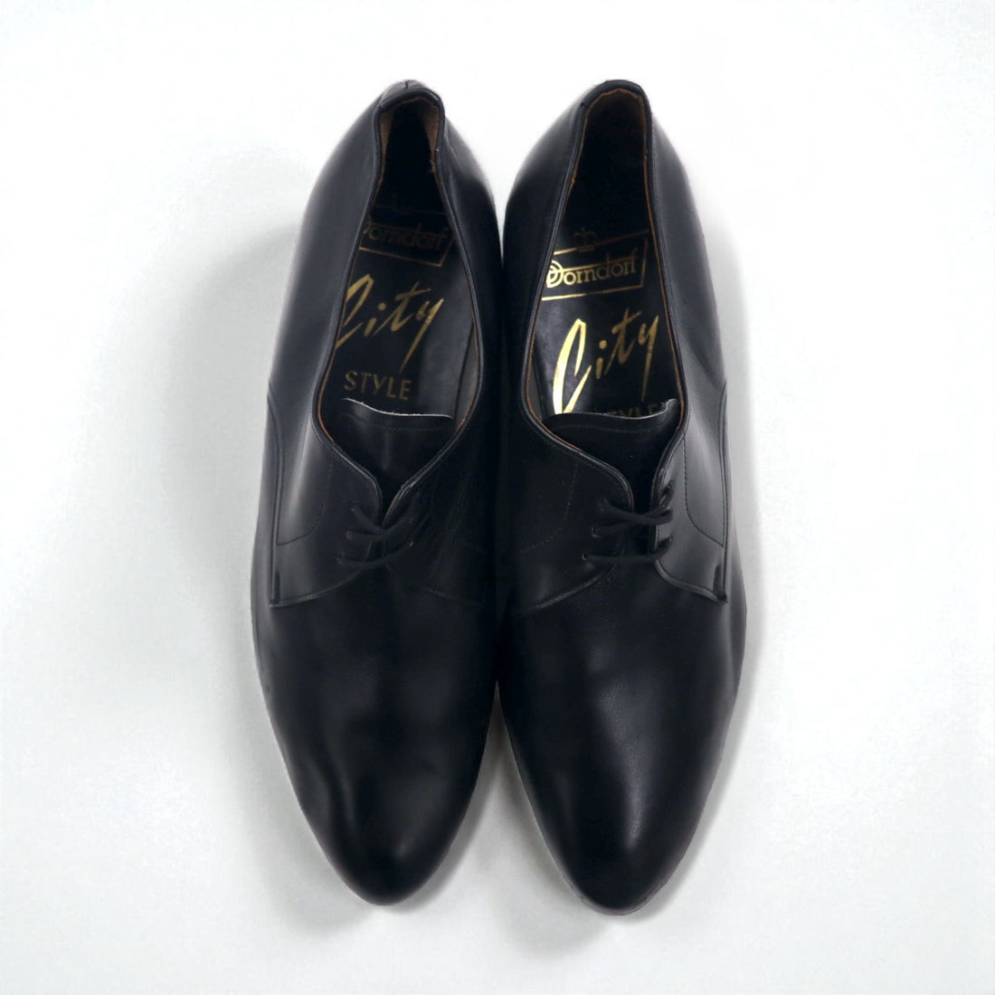 Dorndorf City Style Plain Toe Dress and Service Shoes, Size 27.5cm, Black Leather