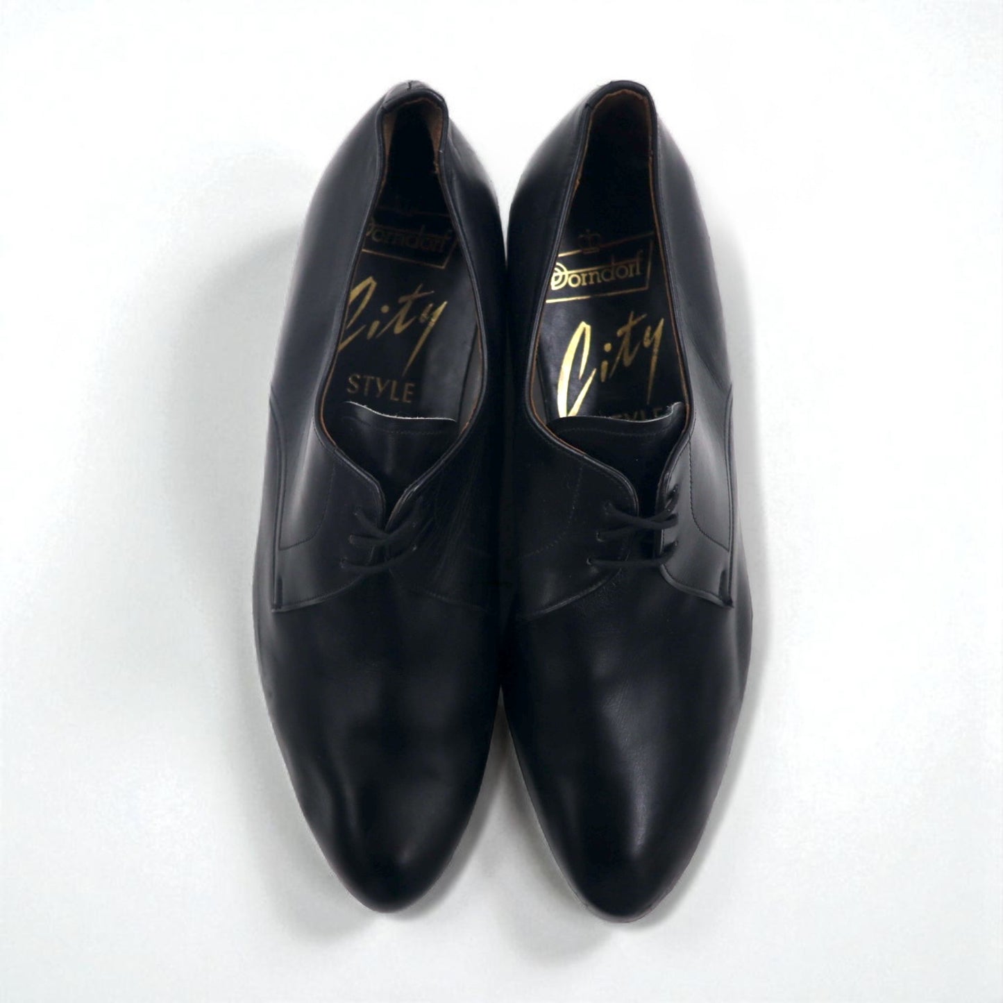 Dorndorf プレーントゥ ドレスシューズ サービスシューズ 27.5cm ブラック レザー City STYLE