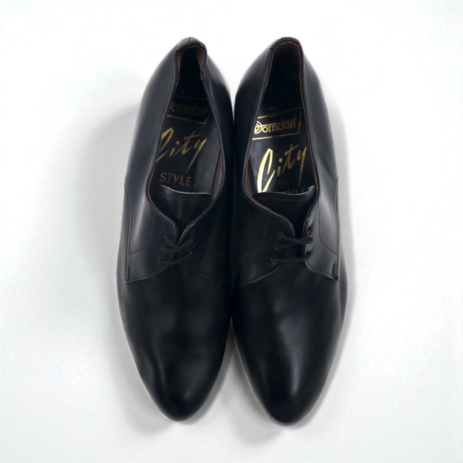 Dorndorf プレーントゥ ドレスシューズ サービスシューズ 27.5cm ブラック レザー City STYLE