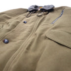LANCEL Old Different Material Flight Jacket Bomber Jacket Blouson M Brown Polyester Retractable Hood Made in Japan