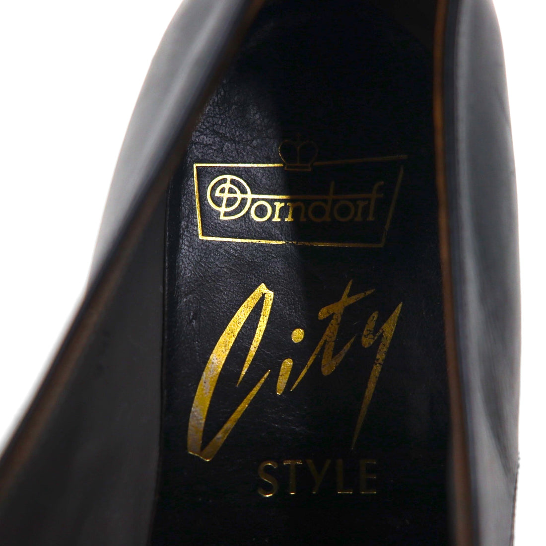 Dorndorf City Style Plain Toe Dress and Service Shoes, Size 27.5cm, Black Leather