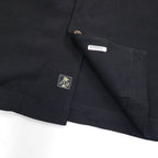 Tommy Bahama Silk Short Sleeve Open Collar Shirt, XL, Black, with Back Logo Embroidery