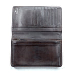 CHANEL 2.55 Line Matelasse Long Wallet Black Leather Quilted Made in France