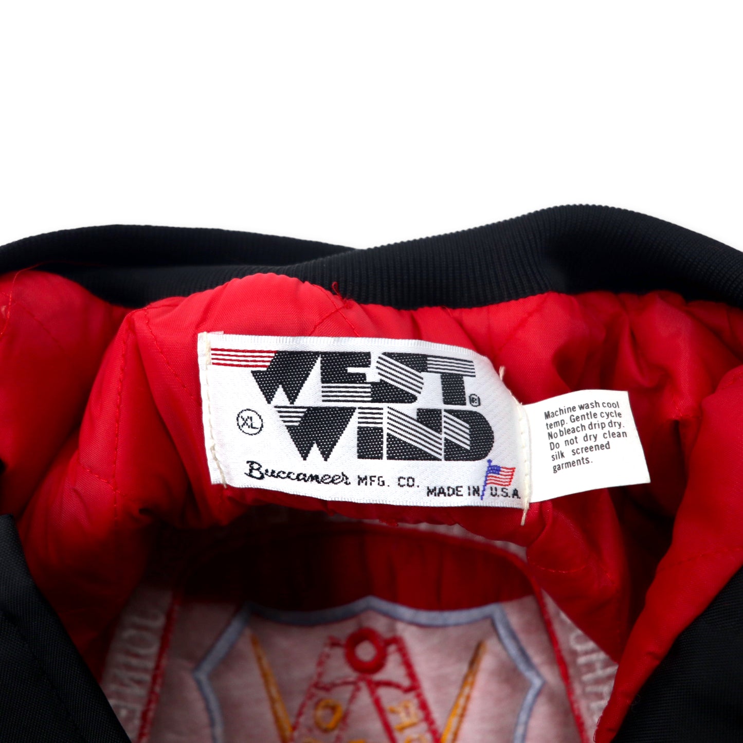 WEST WIND BY BUCCANEER MFG. USA MADE 90's Varsity Jacket XL Black