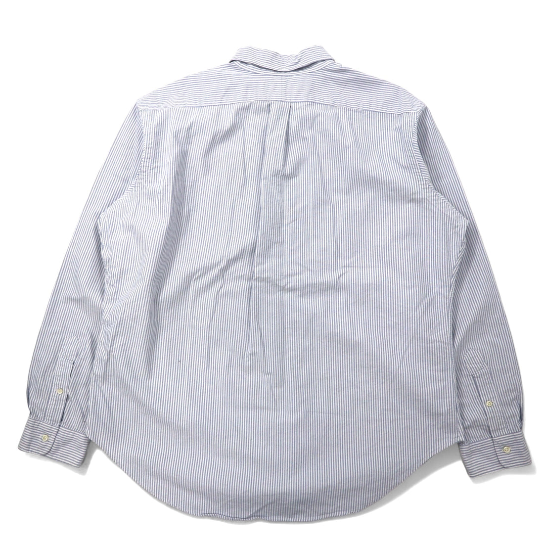 Ralph Lauren 90s Oxford Button-Down Shirt, XL, Blue, Striped, Cotton, Classic Fit, Small Pony Embroidery