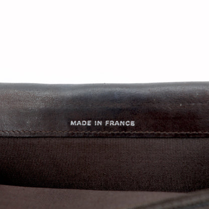 CHANEL 2.55 Line Matelasse Long Wallet Black Leather Quilted Made in France