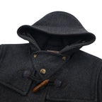 J.PRESS 80s Duffle Coat L Grey Melton Wool Toggle Button