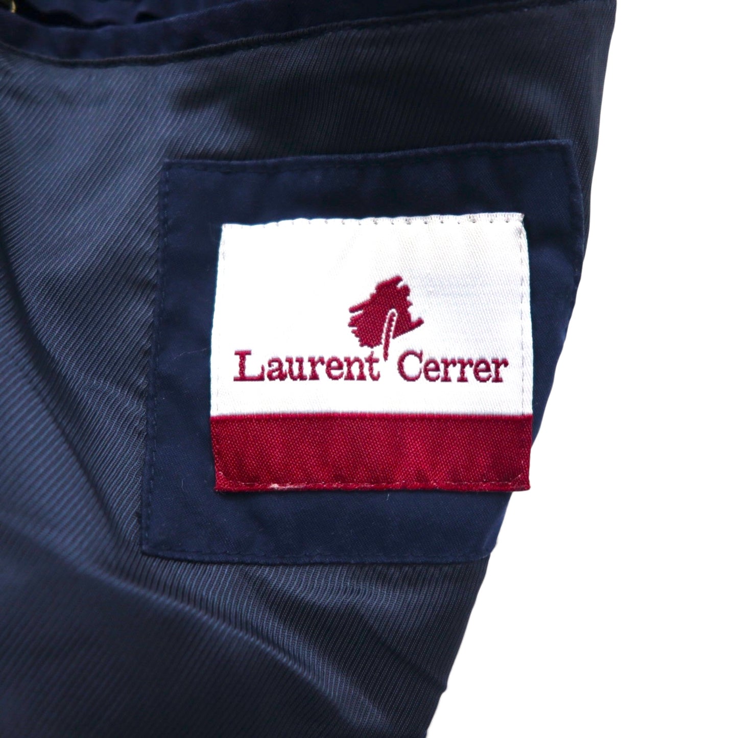 90s Vintage Bomber Jacket, 90s Peach Skin Swing Top Harrington Jacket, Navy, XL, Laurent Cerrer