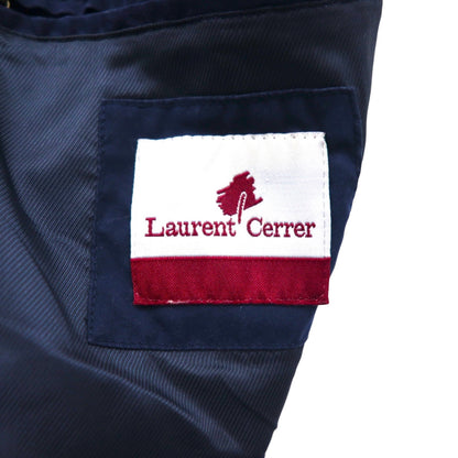 90s Vintage Bomber Jacket, 90s Peach Skin Swing Top Harrington Jacket, Navy, XL, Laurent Cerrer