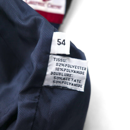 90s Vintage Bomber Jacket, 90s Peach Skin Swing Top Harrington Jacket, Navy, XL, Laurent Cerrer