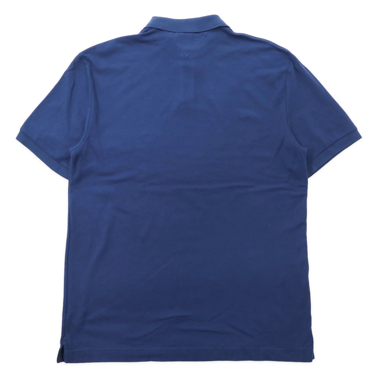 TOMMY HILFIGER ポロシャツ XXL ネイビー コットン CUSTOM FIT ワンポイントロゴ ビッグサイズ
