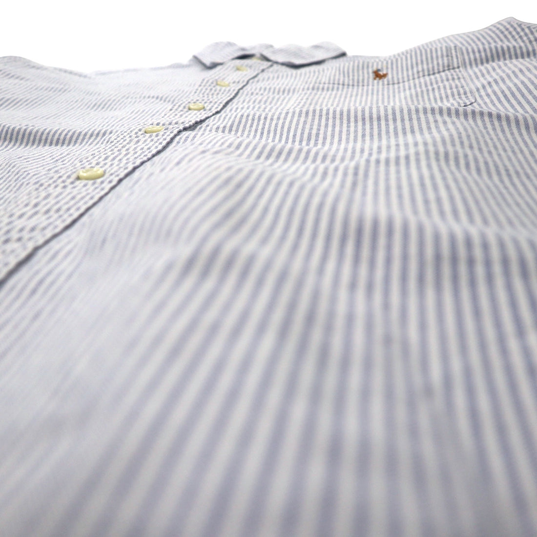 Ralph Lauren 90s Oxford Button-Down Shirt, XL, Blue, Striped, Cotton, Classic Fit, Small Pony Embroidery