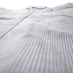 Ralph Lauren 90s Oxford Button-Down Shirt, XL, Blue, Striped, Cotton, Classic Fit, Small Pony Embroidery