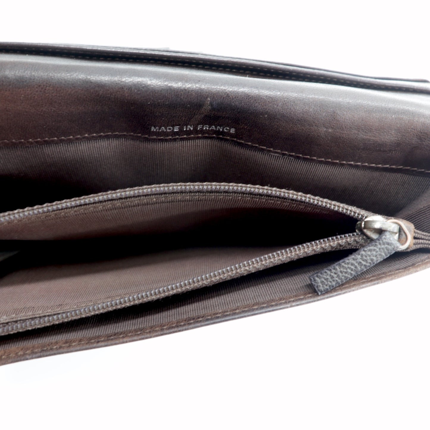 CHANEL 2.55 Line Matelasse Long Wallet Black Leather Quilted Made in France