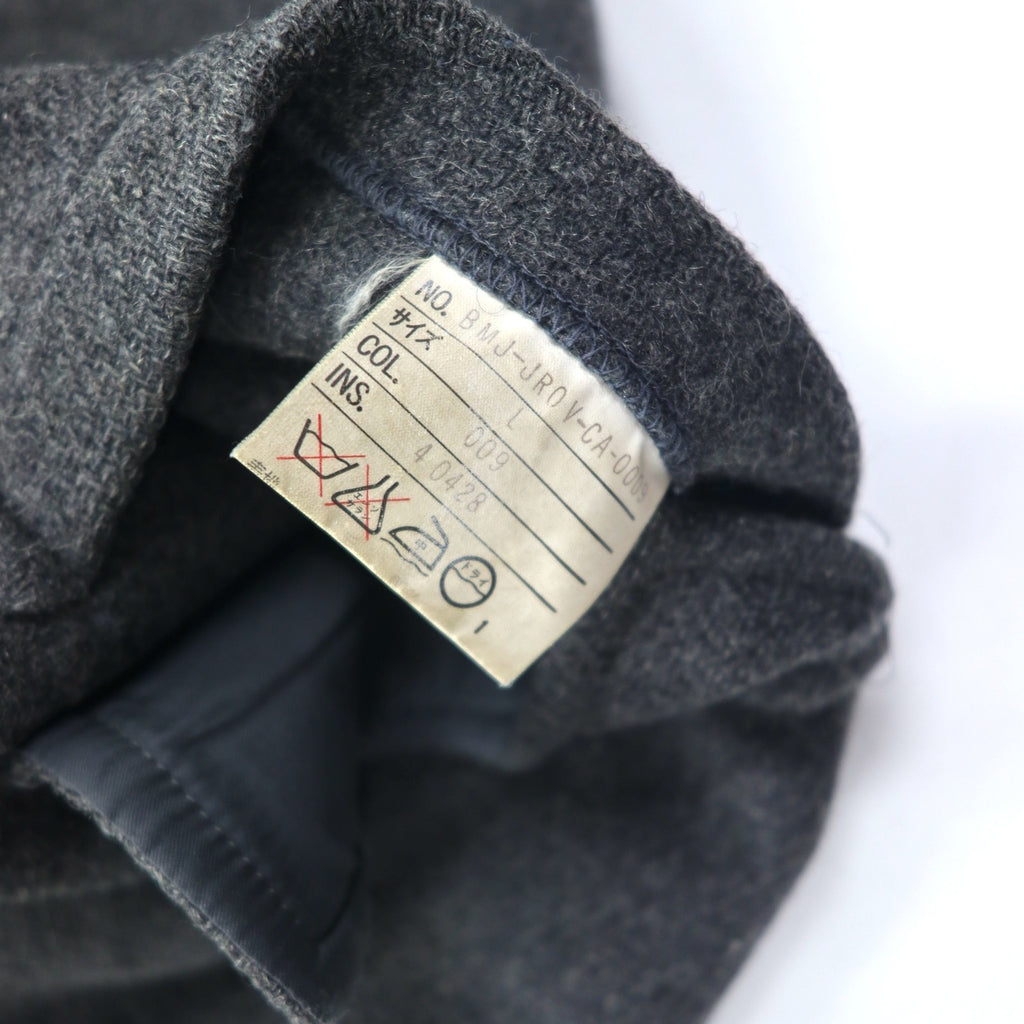 J.PRESS 80s Duffle Coat L Grey Melton Wool Toggle Button