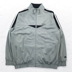 STARTER 90s Track Jacket Jersey XL Gray Side Line Stand Collar High Neck