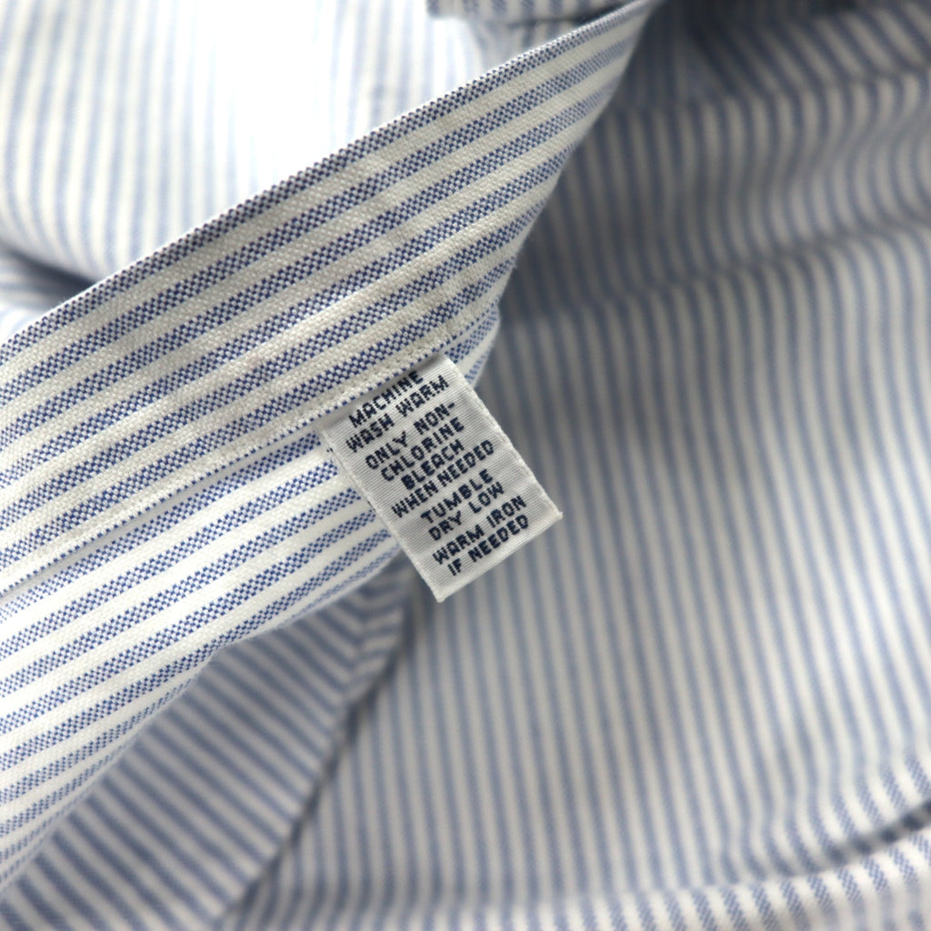 Ralph Lauren 90s Oxford Button-Down Shirt, XL, Blue, Striped, Cotton, Classic Fit, Small Pony Embroidery