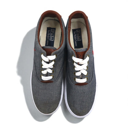 Polo by Ralph Lauren キャンバス スニーカー 25.5cm グレー スモールポニー刺繍 VAUGHN