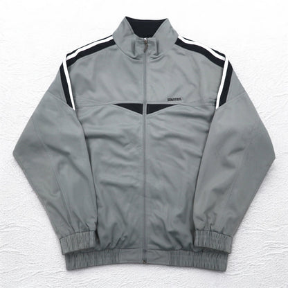 STARTER 90年代 トラックジャケット ジャージ XL グレー サイドライン スタンドカラー ハイネック