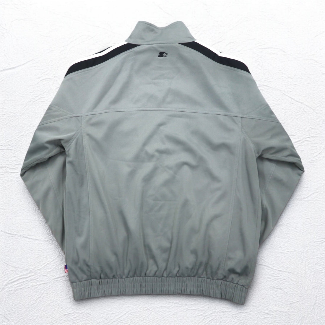 STARTER 90s Track Jacket Jersey XL Gray Side Line Stand Collar High Neck
