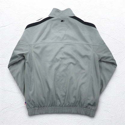 STARTER 90年代 トラックジャケット ジャージ XL グレー サイドライン スタンドカラー ハイネック