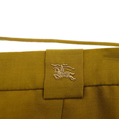 BURBERRY スペイン製 2タック ワイド スラックス パンツ XL ベージュ ウール プリーツ ダブル