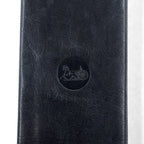 CELINE Long Wallet Billfold Black Leather Carriage Logo Engraved Old Made in Italy