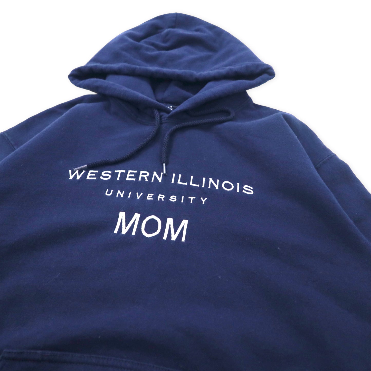 Gildan College HOODIE M Navy Cotton Brushed Lining Western