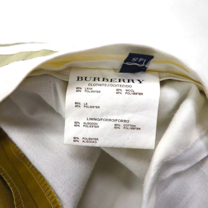 BURBERRY スペイン製 2タック ワイド スラックス パンツ XL ベージュ ウール プリーツ ダブル