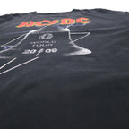 AC/DC ロック バンド Tシャツ XL ブラック コットン BLACK ICE ツアー 両面プリント