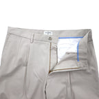DOCKERS ( Levi's ) タック ワイド チノパンツ 36 ベージュ コットン CLASSIC FIT センタープレス