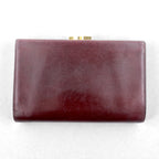 Cartier Mustline Clasp Trifold Wallet Bordeaux Leather Old