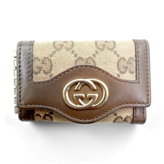 GUCCI 6連キーケース GGキャンバス SUKEY  スーキーインターロッキングG 282432 イタリア製