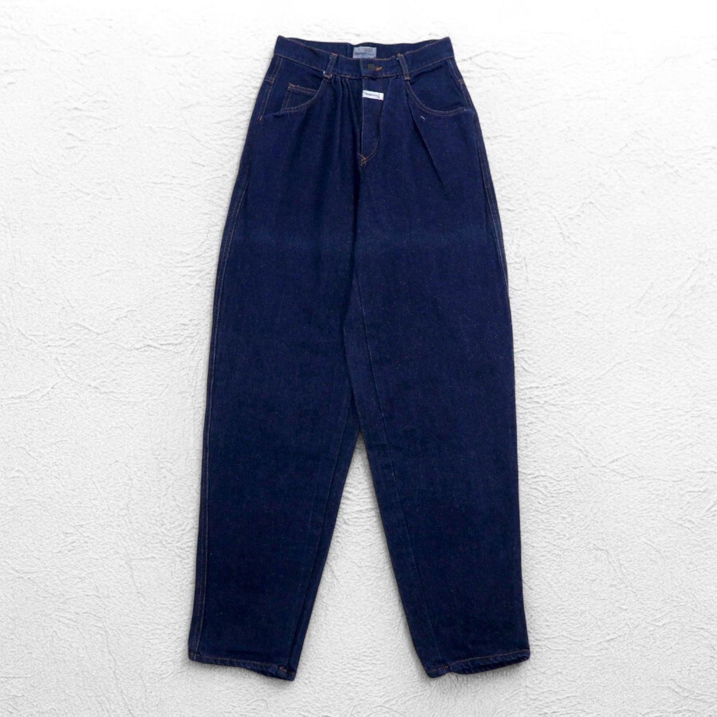 MARITHE + FRANCOIS GIRBAUD フランス製 80年代 Reproduction jeans ハイウエスト ワイド テーパード デニムパンツ S インディゴ ブルー コットン