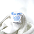 Champion Reverse Weave Pullover Hoodie XL White Cotton Blue Single Tag Reprint REVERSE WEAVE GF68WHC Made in Honduras