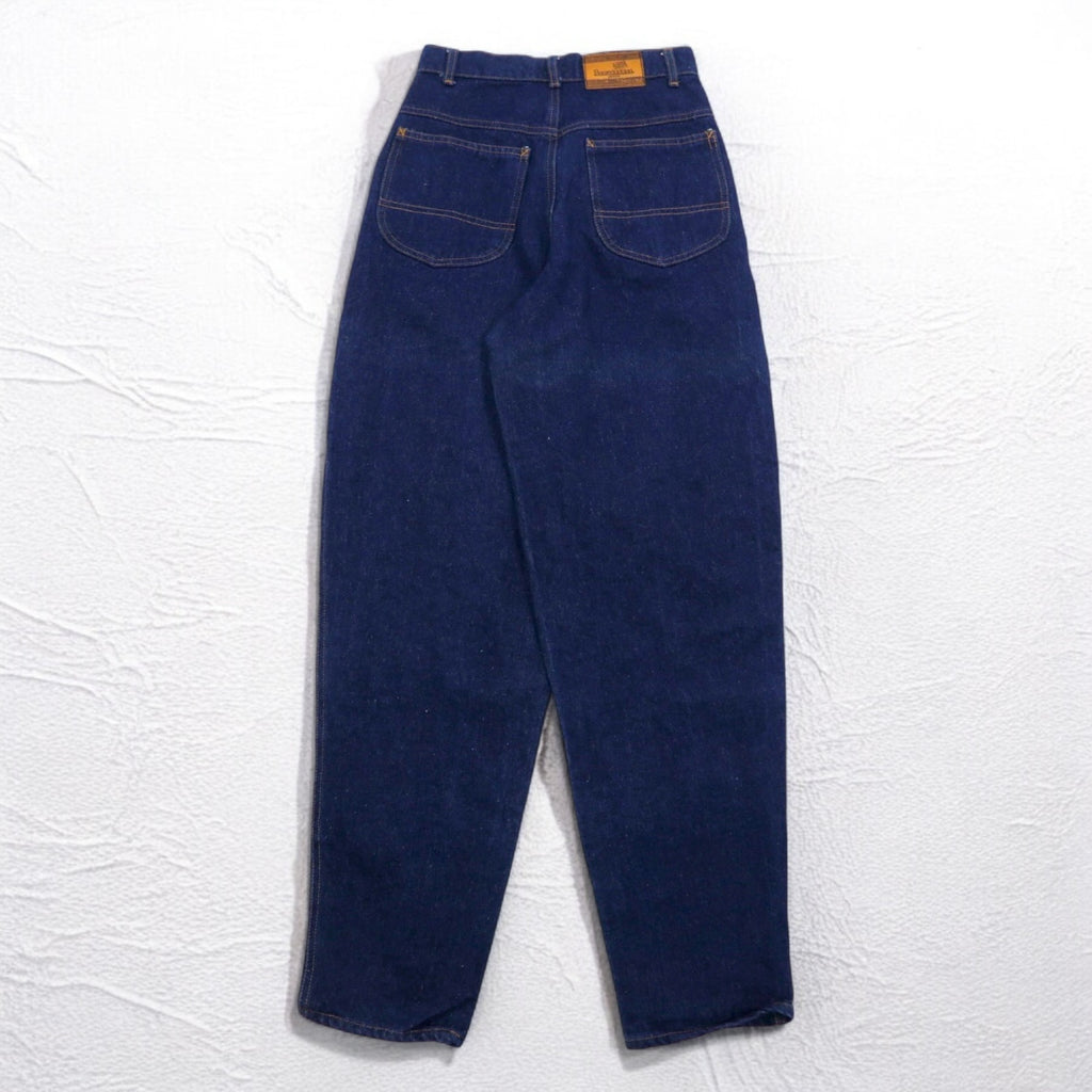 MARITHE + FRANCOIS GIRBAUD フランス製 80年代 Reproduction jeans ハイウエスト ワイド テーパード デニムパンツ S インディゴ ブルー コットン