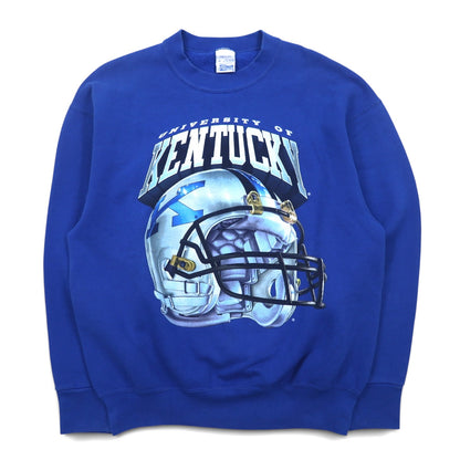 USA製 90年代 SALEM SPORTSWEAR プリント スウェット M ブルー KENTUCKY 裏起毛