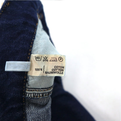 MARITHE + FRANCOIS GIRBAUD フランス製 80年代 Reproduction jeans ハイウエスト ワイド テーパード デニムパンツ S インディゴ ブルー コットン