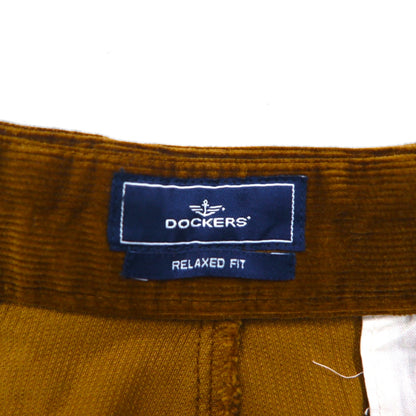 DOCKERS (Levi's) 2000s Relaxed Fit Wide Leg Chino Work Pants, Size M, Brown
