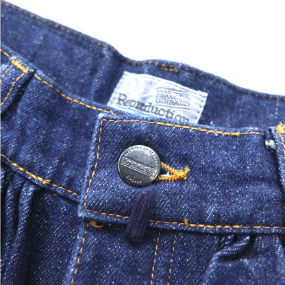 MARITHE + FRANCOIS GIRBAUD フランス製 80年代 Reproduction jeans ハイウエスト ワイド テーパード デニムパンツ S インディゴ ブルー コットン