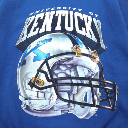 USA製 90年代 SALEM SPORTSWEAR プリント スウェット M ブルー KENTUCKY 裏起毛