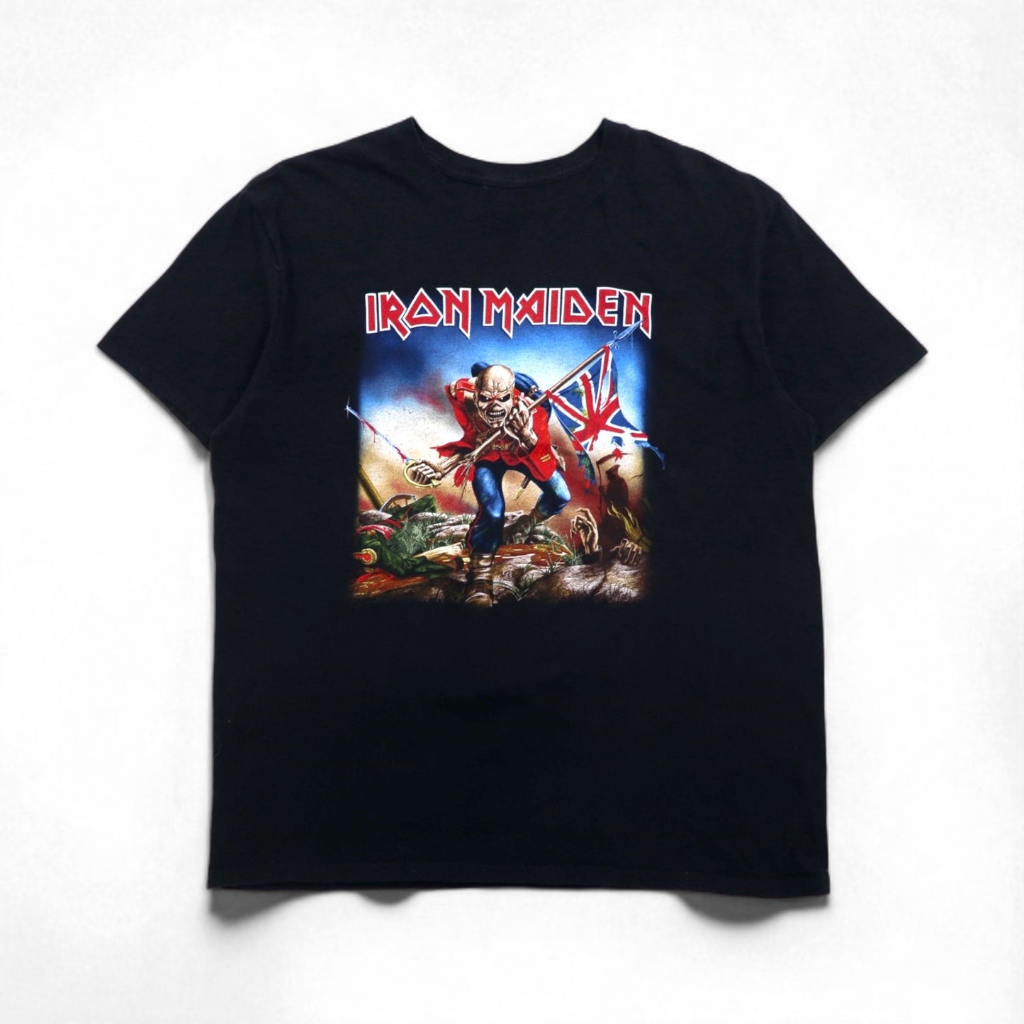 IRON MAIDEN アイアンメイデン ロック バンド Tシャツ L ブラック コットン The Trooper 明日なき戦い