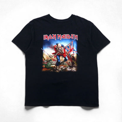 IRON MAIDEN アイアンメイデン ロック バンド Tシャツ L ブラック コットン The Trooper 明日なき戦い
