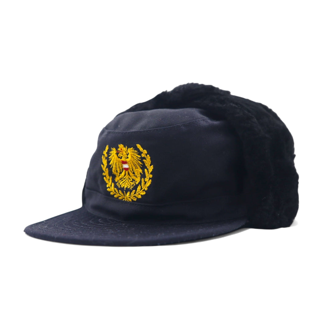 SLAMA-WIEN オーストラリア軍 フライトキャップ ボンバーキャップ 54 ブラック コットン ポリエステル イヤーフラップ 耳当て ミリタリー