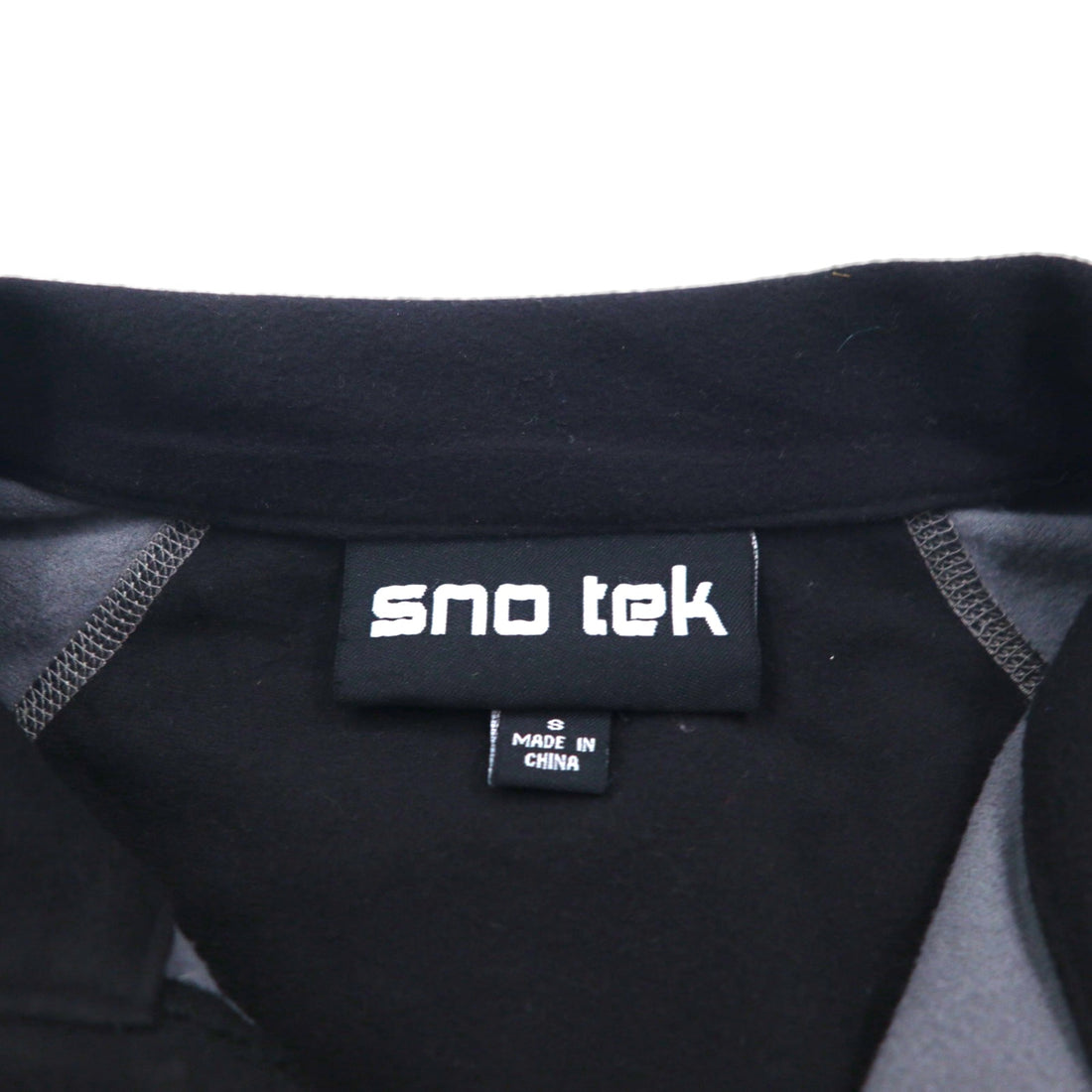 SNO TEK アウトドア ハーフジップ ソフトシェル トップ ロンT S グレー 未使用品